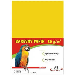 papier pre výtvarnú výchovu A3/100/80g žltý